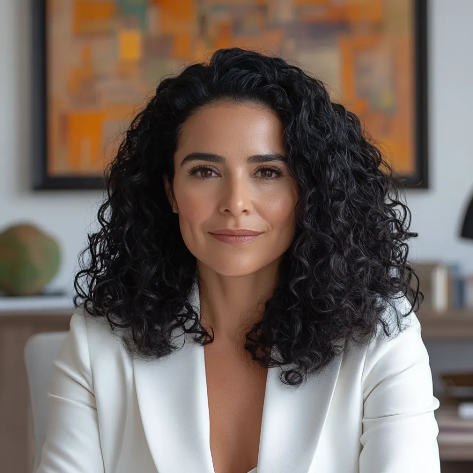 Autora sonriente joven